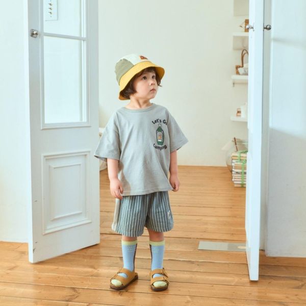 直條紋拼接棉麻短褲 韓國童裝,男童夏裝,中性童裝,童裝推薦,2026夏季童裝,男童穿搭,韓系童裝,中性穿搭,韓國代購