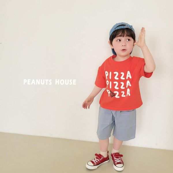 好吃PIZZA短袖上衣 韓國童裝,男童夏裝,中性童裝,童裝推薦,2026夏季童裝,男童穿搭,韓系童裝,中性穿搭,韓國代購