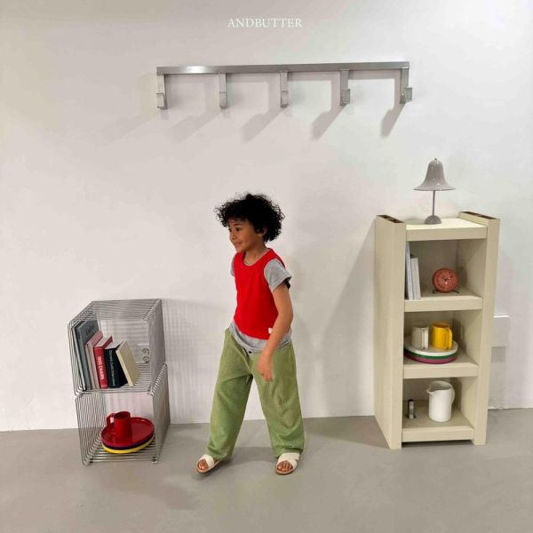 撞色格紋居家休閒長褲 韓國童裝,男童夏裝,中性童裝,童裝推薦,2026夏季童裝,男童穿搭,韓系童裝,中性穿搭,韓國代購