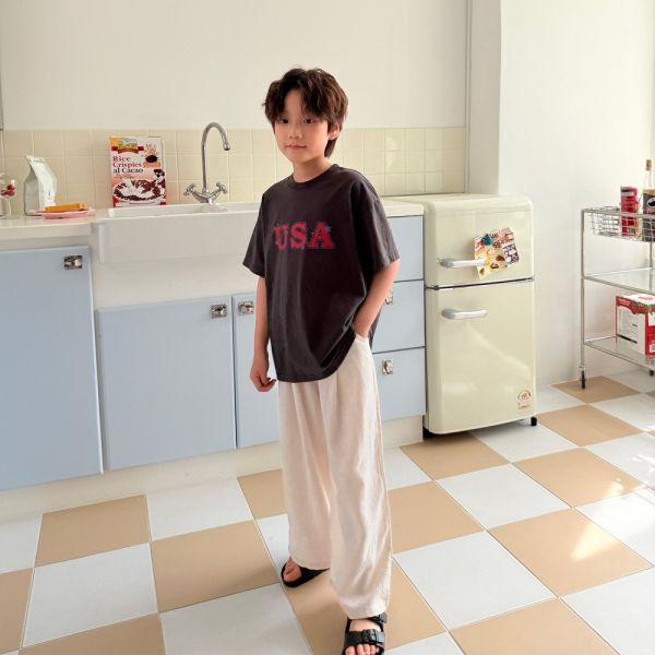 星星USA短袖上衣 韓國童裝,質感童裝,童裝推薦,韓系風格,男女童裝,韓風穿搭,韓國代購,韓國空運