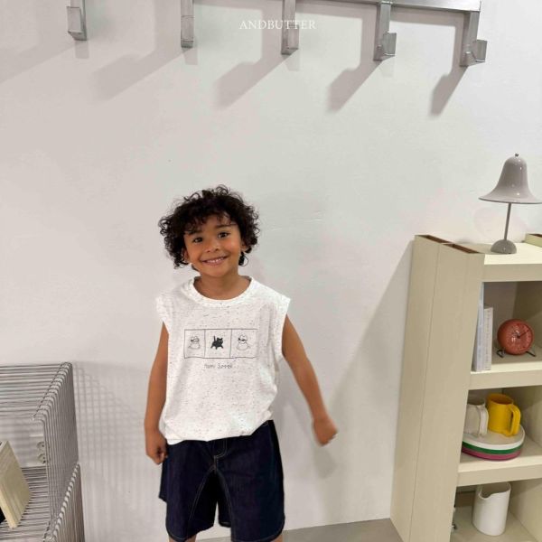 貓貓三格寬肩背心 韓國童裝,男童夏裝,中性童裝,童裝推薦,2026夏季童裝,男童穿搭,韓系童裝,中性穿搭,韓國代購