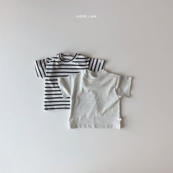 超值1+1條紋素面組合短袖上衣 韓國童裝,質感童裝,童裝推薦,韓系風格,男女童裝,韓風穿搭,韓國代購,韓國空運,親子穿搭