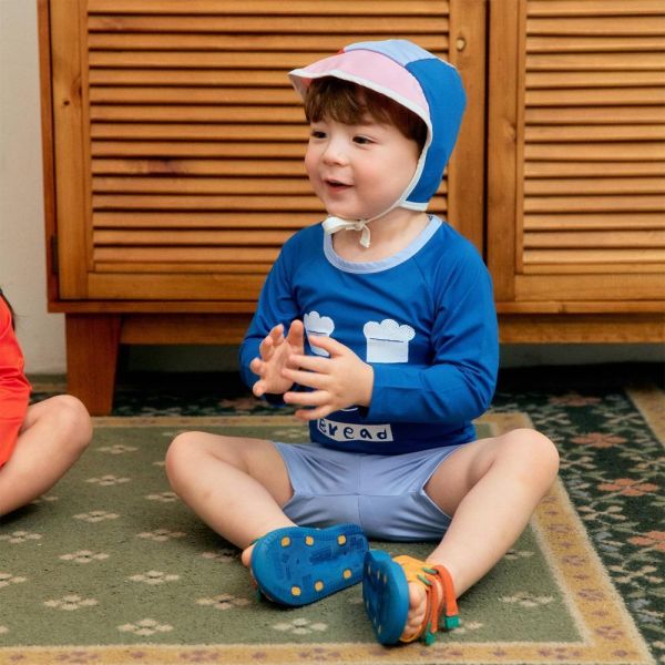 撞色拼接綁繩泳帽 韓國童裝,男童夏裝,中性童裝,童裝推薦,2026夏季童裝,男童穿搭,韓系童裝,中性穿搭,韓國代購