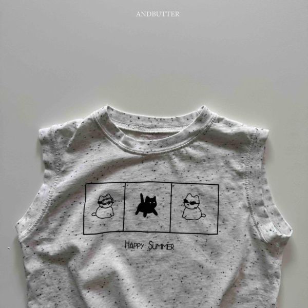 貓貓三格寬肩背心 韓國童裝,男童夏裝,中性童裝,童裝推薦,2026夏季童裝,男童穿搭,韓系童裝,中性穿搭,韓國代購