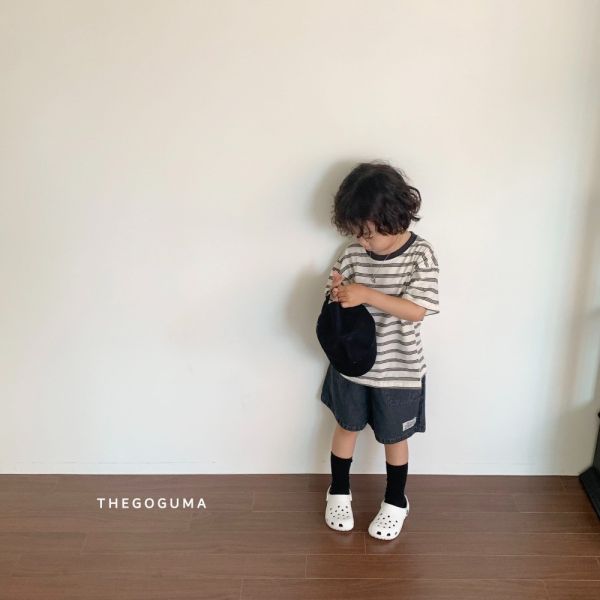 小布標牛仔休閒短褲 韓國童裝,質感童裝,童裝推薦,韓系風格,男女童裝,韓風穿搭,韓國代購,韓國空運,親子穿搭