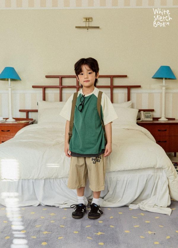 藝術文字速乾休閒短褲 韓國童裝,男童夏裝,中性童裝,童裝推薦,2026夏季童裝,男童穿搭,韓系童裝,中性穿搭,韓國代購