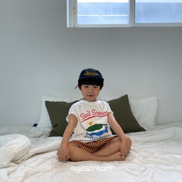 夏日海洋蓋袖上衣 韓國童裝,質感童裝,童裝推薦,韓系風格,男女童裝,韓風穿搭,韓國代購,韓國空運,親子穿搭