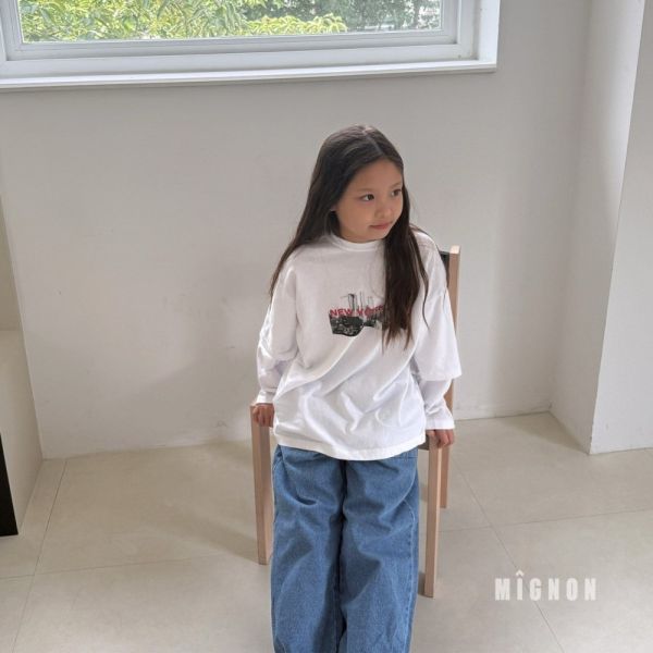 城市照片假兩件長袖上衣 韓國童裝,男童秋裝,中性童裝,韓系童裝推薦,2025秋季童裝,韓國男童新款,中性風男童穿搭,秋季男童服飾推薦,小男友穿搭