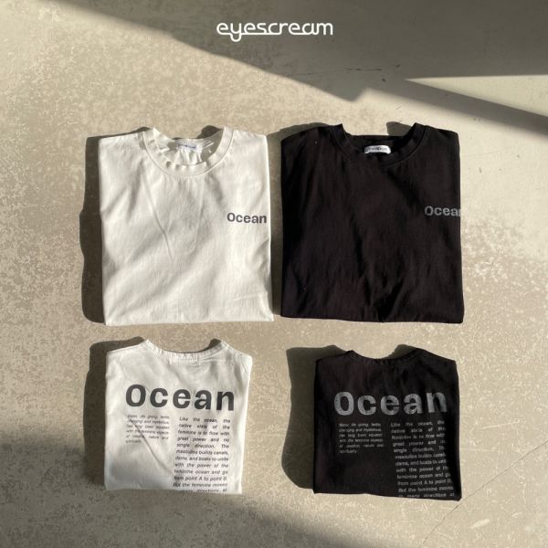 OCEAN短袖上衣-親子款 韓國童裝,質感童裝,童裝推薦,韓系風格,男女童裝,韓風穿搭,韓國代購,韓國空運,親子穿搭