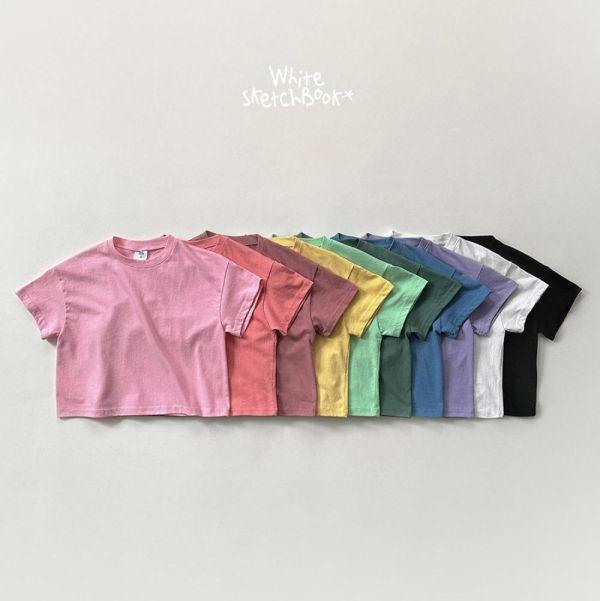 多色素面百搭短袖上衣15-17 韓國童裝,男童夏裝,中性童裝,童裝推薦,2026夏季童裝,男童穿搭,韓系童裝,中性穿搭,韓國代購