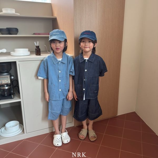 帥氣牛仔襯衫套裝 韓國童裝,質感童裝,童裝推薦,韓系風格,男女童裝,韓風穿搭,韓國代購,韓國空運,親子穿搭