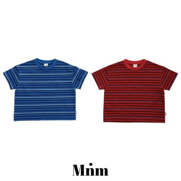 基礎條紋短袖上衣 韓國童裝,男童夏裝,中性童裝,童裝推薦,2026夏季童裝,男童穿搭,韓系童裝,中性穿搭,韓國代購
