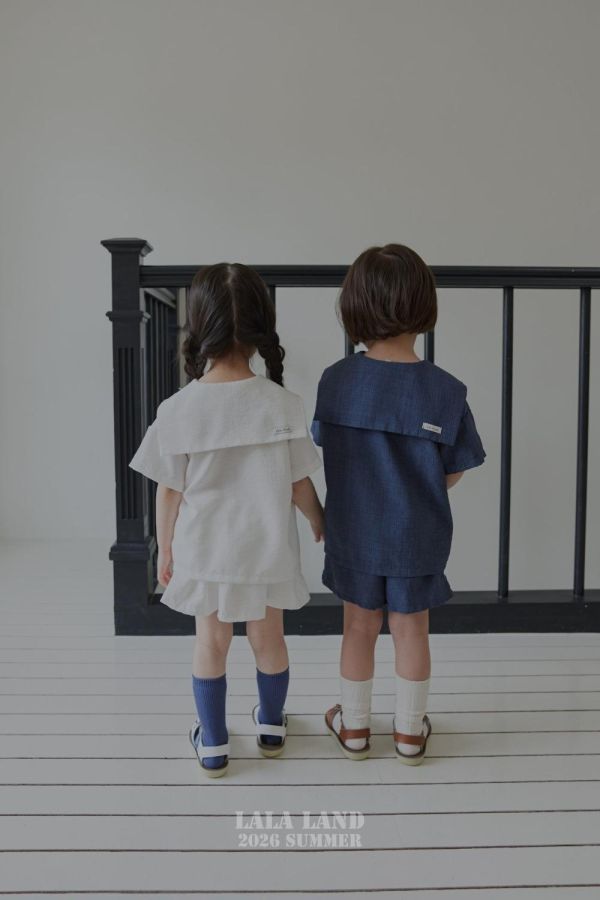 日系海軍領排扣襯衫 韓國童裝,男童夏裝,中性童裝,童裝推薦,2026夏季童裝,男童穿搭,韓系童裝,中性穿搭,韓國代購