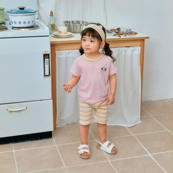 繽紛糖果螺紋短袖上衣 韓國童裝,男童夏裝,中性童裝,童裝推薦,2026夏季童裝,男童穿搭,韓系童裝,中性穿搭,韓國代購