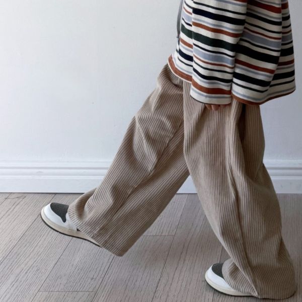 燈芯絨落地休閒長褲 