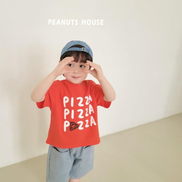 好吃PIZZA短袖上衣 韓國童裝,男童夏裝,中性童裝,童裝推薦,2026夏季童裝,男童穿搭,韓系童裝,中性穿搭,韓國代購