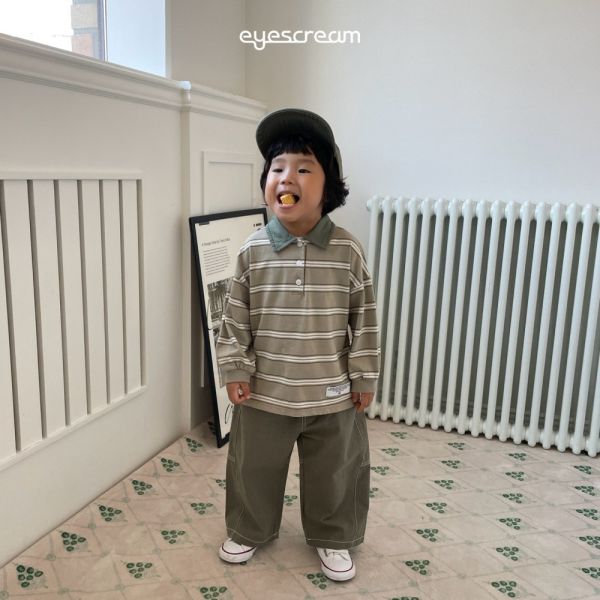 紳士翻領條紋長袖上衣 韓國童裝,男童秋裝,中性童裝,韓系童裝推薦,2025秋季童裝,韓國男童新款,中性風男童穿搭,秋季男童服飾推薦,小男友穿搭