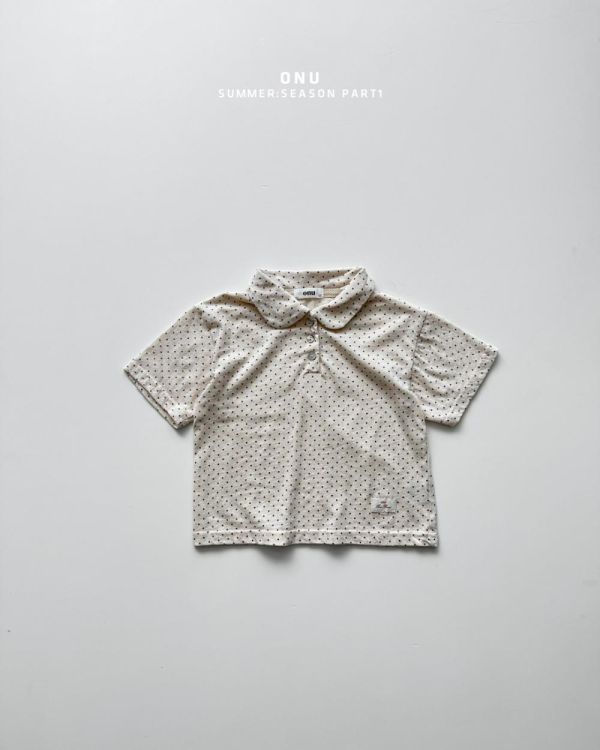 波點圓領短袖上衣 韓國童裝,男童夏裝,中性童裝,童裝推薦,2026夏季童裝,男童穿搭,韓系童裝,中性穿搭,韓國代購