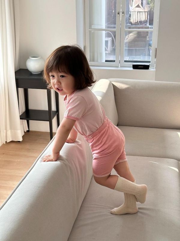 可愛配色莫代爾棉家居服套裝 韓國童裝,男童夏裝,中性童裝,童裝推薦,2026夏季童裝,男童穿搭,韓系童裝,中性穿搭,韓國代購