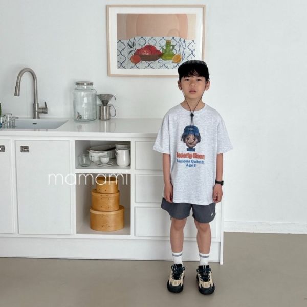 可愛大頭小朋友短袖上衣 韓國童裝,質感童裝,童裝推薦,韓系風格,男女童裝,韓風穿搭,韓國代購,韓國空運,親子裝