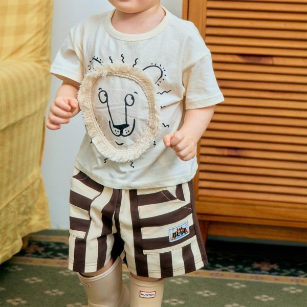 立體獅子短袖上衣 韓國童裝,男童夏裝,中性童裝,童裝推薦,2026夏季童裝,男童穿搭,韓系童裝,中性穿搭,韓國代購