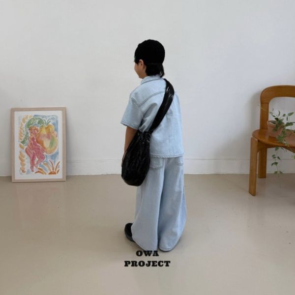 復古牛仔風落地寬長褲 韓國童裝,質感童裝,童裝推薦,韓系風格,男女童裝,韓風穿搭