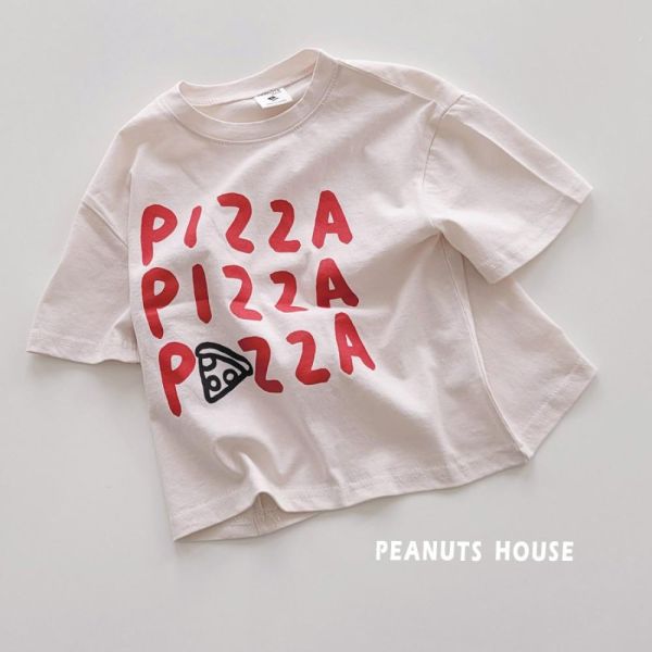 好吃PIZZA短袖上衣 韓國童裝,男童夏裝,中性童裝,童裝推薦,2026夏季童裝,男童穿搭,韓系童裝,中性穿搭,韓國代購
