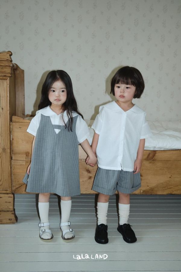紳士直條反摺正裝短褲 韓國童裝,男童夏裝,中性童裝,童裝推薦,2026夏季童裝,男童穿搭,韓系童裝,中性穿搭,韓國代購