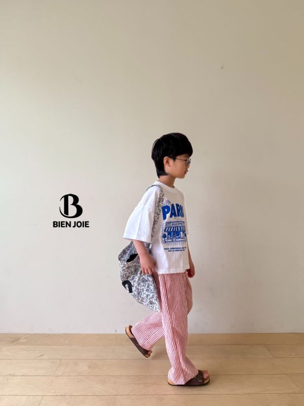 皺褶感直條紋休閒長褲 韓國童裝,質感童裝,童裝推薦,韓系風格,男女童裝,韓風穿搭,韓國代購,韓國空運,親子穿搭