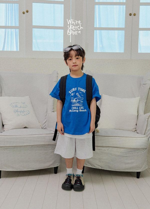 鵜鶘先生衝浪去短袖上衣 韓國童裝,男童夏裝,中性童裝,童裝推薦,2026夏季童裝,男童穿搭,韓系童裝,中性穿搭,韓國代購