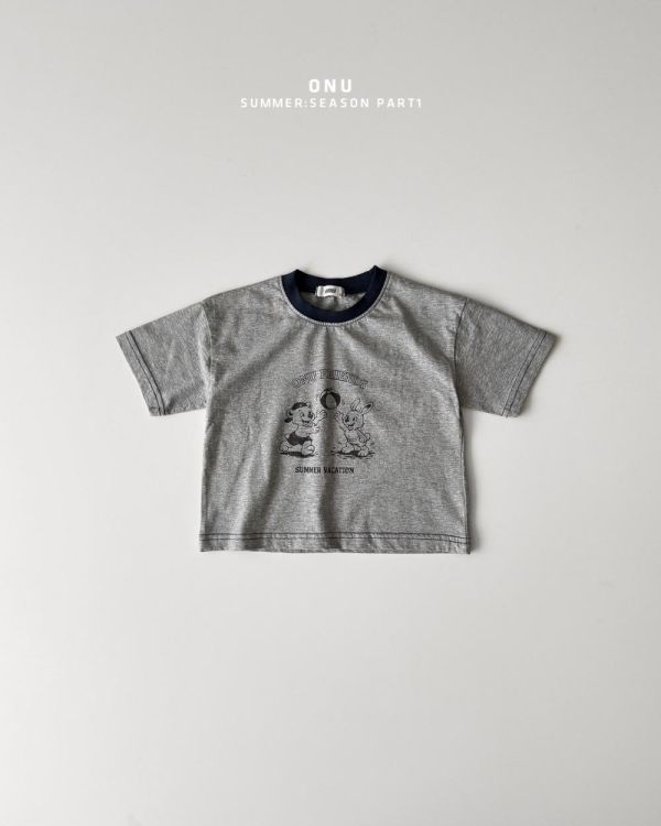 熊與兔好朋友短袖上衣 韓國童裝,男童夏裝,中性童裝,童裝推薦,2026夏季童裝,男童穿搭,韓系童裝,中性穿搭,韓國代購