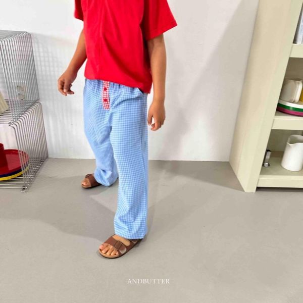 撞色格紋居家休閒長褲 韓國童裝,男童夏裝,中性童裝,童裝推薦,2026夏季童裝,男童穿搭,韓系童裝,中性穿搭,韓國代購