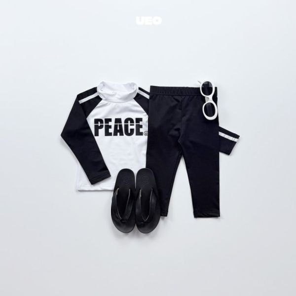 PEACE拼接長袖泳衣水母衣 韓國童裝,夏日必備,兒童泳衣,防曬泳衣,防曬水母衣