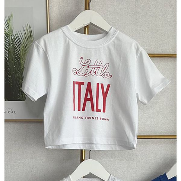 ITALY短袖上衣 韓國童裝,質感童裝,童裝推薦,韓系風格,男女童裝,韓風穿搭,韓國代購,韓國空運,童裝現貨