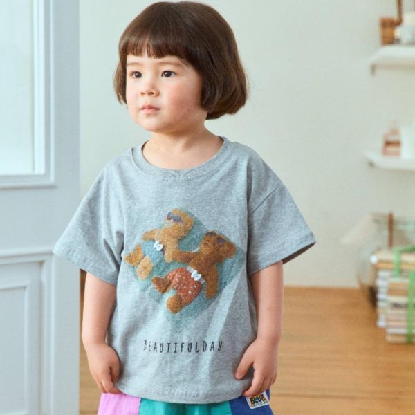 CHILL熊熊短袖上衣 韓國童裝,男童夏裝,中性童裝,童裝推薦,2026夏季童裝,男童穿搭,韓系童裝,中性穿搭,韓國代購