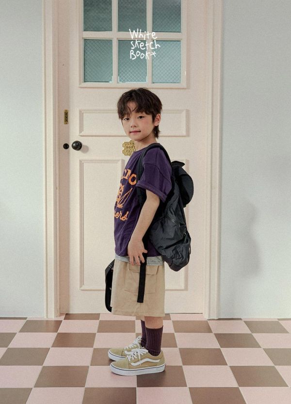 美式海軍舵輪短袖上衣 韓國童裝,男童夏裝,中性童裝,童裝推薦,2026夏季童裝,男童穿搭,韓系童裝,中性穿搭,韓國代購