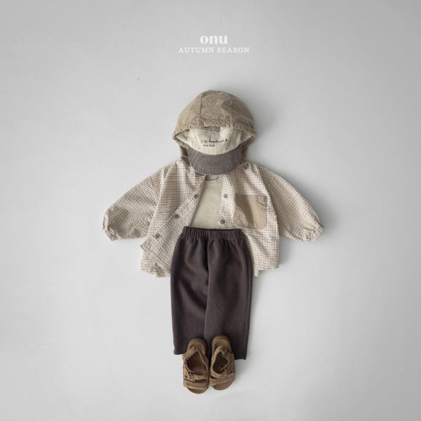 清新格紋連帽薄外套 