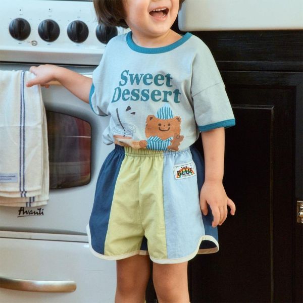 午茶時光短袖上衣 韓國童裝,男童夏裝,中性童裝,童裝推薦,2026夏季童裝,男童穿搭,韓系童裝,中性穿搭,韓國代購