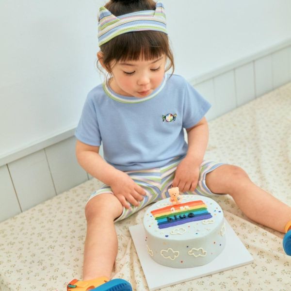 繽紛糖果螺紋短袖上衣 韓國童裝,男童夏裝,中性童裝,童裝推薦,2026夏季童裝,男童穿搭,韓系童裝,中性穿搭,韓國代購