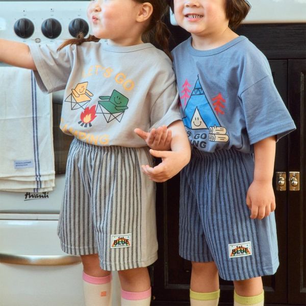 直條紋拼接棉麻短褲 韓國童裝,男童夏裝,中性童裝,童裝推薦,2026夏季童裝,男童穿搭,韓系童裝,中性穿搭,韓國代購