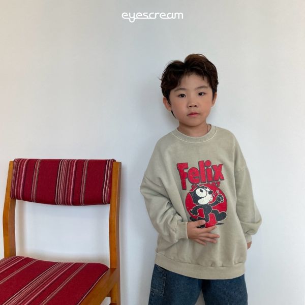 搞笑菲力貓長袖上衣-親子款 韓國童裝,男童秋裝,中性童裝,韓系童裝推薦,2025秋季童裝,韓國男童新款,中性風男童穿搭,秋季男童服飾推薦,小男友穿搭