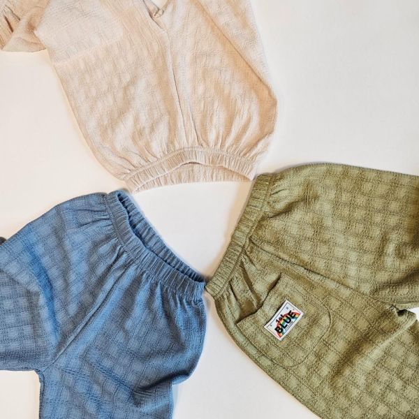 格紋紋理縮口長褲 韓國童裝,男童夏裝,中性童裝,童裝推薦,2026夏季童裝,男童穿搭,韓系童裝,中性穿搭,韓國代購