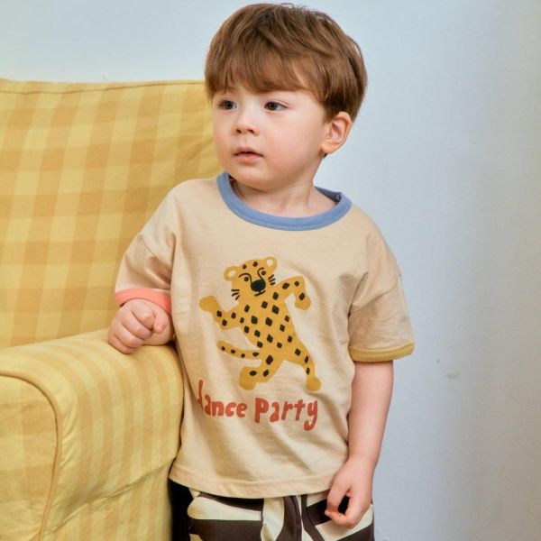 動物跳舞短袖上衣 韓國童裝,男童夏裝,中性童裝,童裝推薦,2026夏季童裝,男童穿搭,韓系童裝,中性穿搭,韓國代購