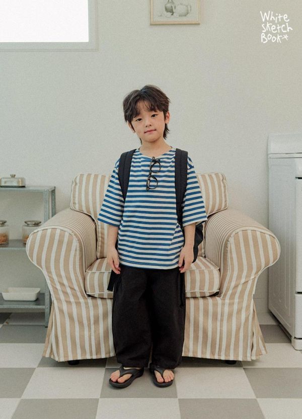 基礎素色9分繭型長褲 韓國童裝,男童夏裝,中性童裝,童裝推薦,2026夏季童裝,男童穿搭,韓系童裝,中性穿搭,韓國代購