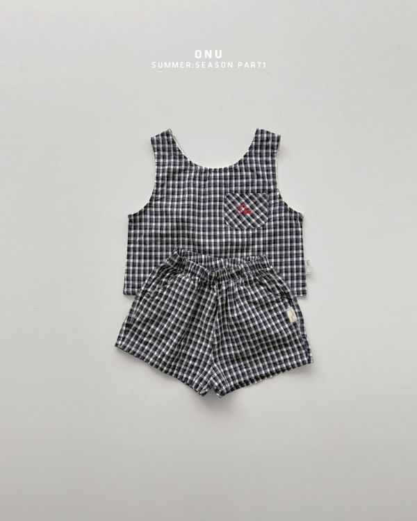 MINI格紋口袋背心 韓國童裝,男童夏裝,中性童裝,童裝推薦,2026夏季童裝,男童穿搭,韓系童裝,中性穿搭,韓國代購