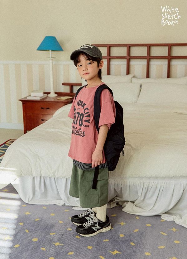 工裝感口袋休閒短褲 韓國童裝,男童夏裝,中性童裝,童裝推薦,2026夏季童裝,男童穿搭,韓系童裝,中性穿搭,韓國代購