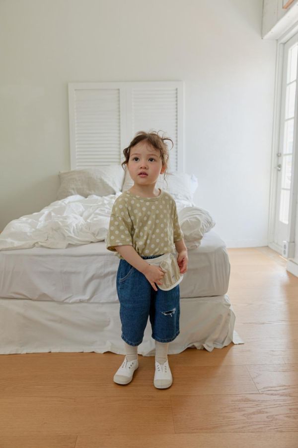 珍珠點點短袖上衣 韓國童裝,男童夏裝,中性童裝,童裝推薦,2026夏季童裝,男童穿搭,韓系童裝,中性穿搭,韓國代購