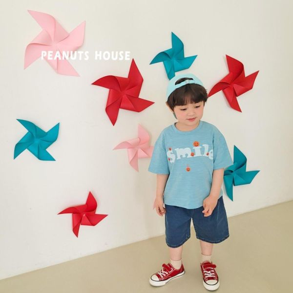 SMILE笑臉短袖上衣 韓國童裝,男童夏裝,中性童裝,童裝推薦,2026夏季童裝,男童穿搭,韓系童裝,中性穿搭,韓國代購