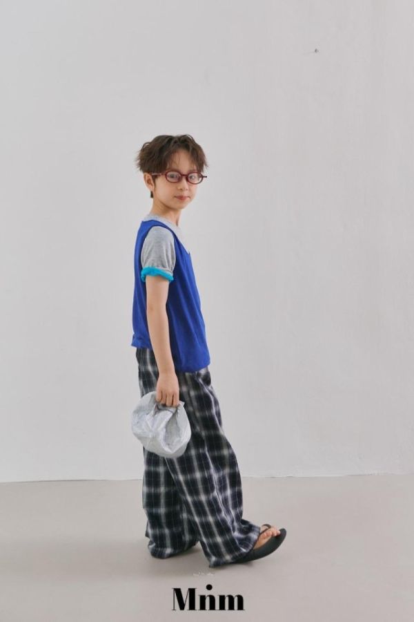 褲頭設計格紋休閒長褲 韓國童裝,男童夏裝,中性童裝,童裝推薦,2026夏季童裝,男童穿搭,韓系童裝,中性穿搭,韓國代購