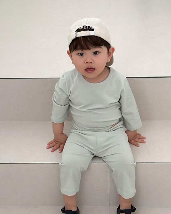 超級舒服七分袖家居服套裝 韓國童裝,男童夏裝,中性童裝,童裝推薦,2026夏季童裝,男童穿搭,韓系童裝,中性穿搭,韓國代購